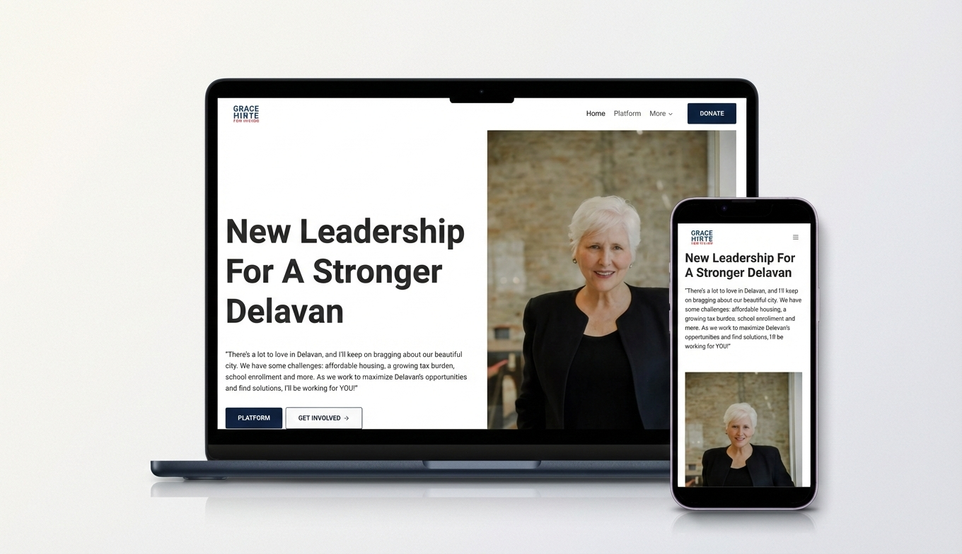 After: Redesigned website with improved layout, clarity, and modern styling